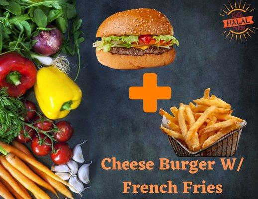 Cheese Burger W/ French Fries