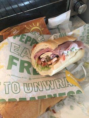 Combo sub, was delicious. Subway has upped their game!!