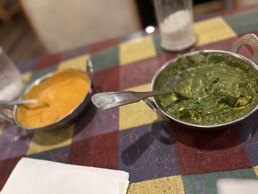 Spinach paneer & chicken tikka