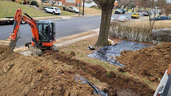 Digging down to the old line