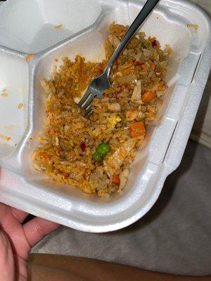 Delicious chicken fried rice! Took some home