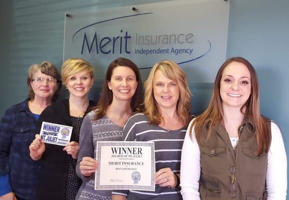 Merit Insurance was voted as Best Insurance Agency in Mt. Juliet for the second year in a row!