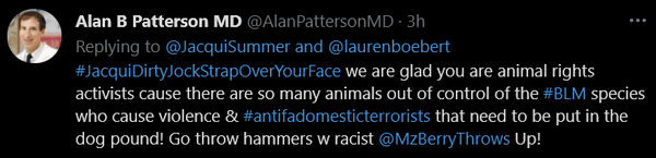 I don't need to visit, nor will I ever. Obviously, POC are "animals" and of a different "species".