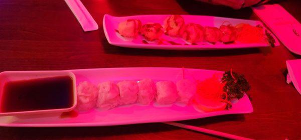 Shrimp shumai and lava drops