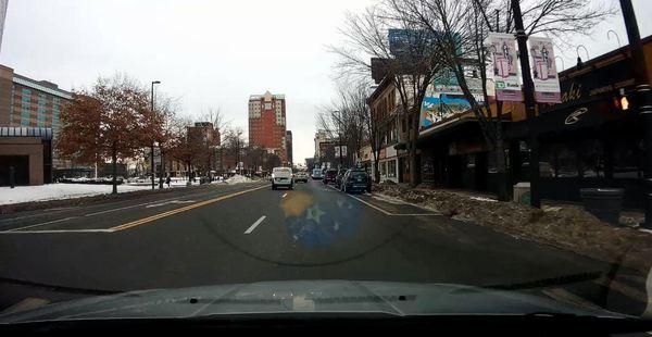 Hitting the breaks after a vehicle turned onto the street while they were speeding along