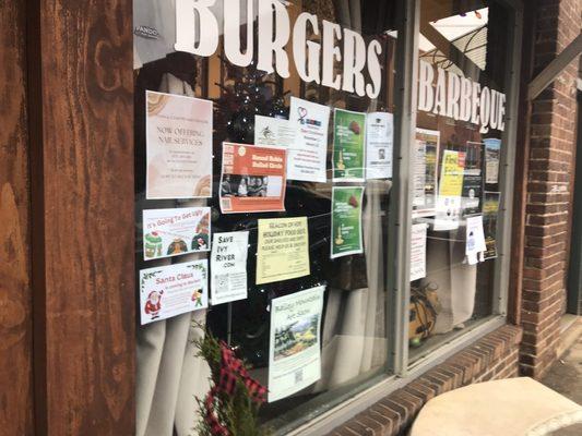 Exterior store front window