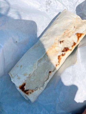 Looks like a big burrito, but it's actually a Gyro Wrap.