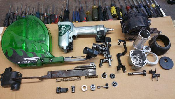 We fully rebuild all name brand nail guns with a great deal of pride in everything we do .