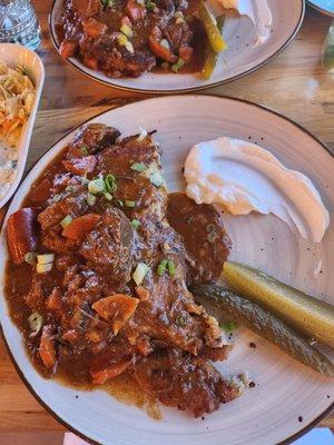 Hungarian Pancake with goulash