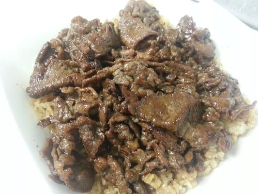 Bulgogi (Thinly Slice Marinated Ribeye) with Fried Rice