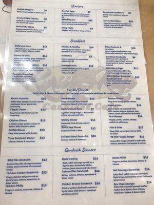 Menu front