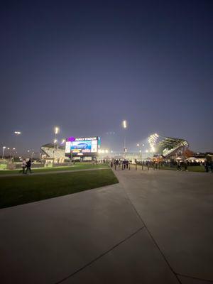 Outside of the stadium