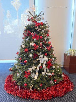 Christmas tree at California Bank & Trust. Dec. 2022