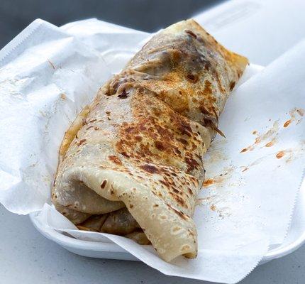 Burrito de Asada with Sobaquera Flour Tortilla