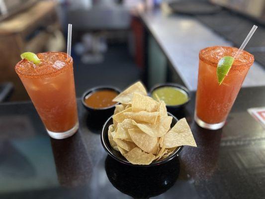 Red Beer!! Best in town!! Great chips and salsa