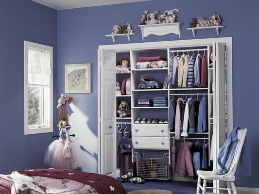 White Reach-In Closet