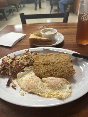 Chicken Fried Steak and Eggs