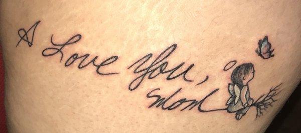 Tattoo of my mother's handwriting