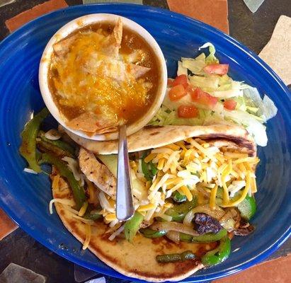 Fajita Peta with Tortilla Soup. Delicious as always!