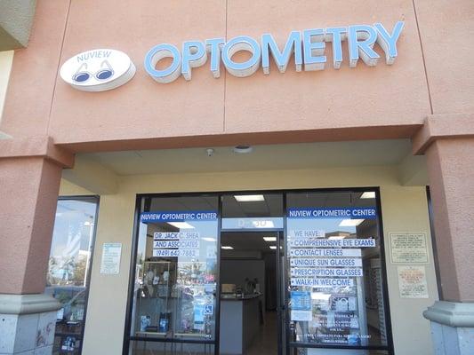 Store front of Nuview Optometry