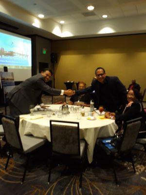 California Hispanic Chambers of Commerce President, Julian Canete and California Black Chamber of Commerce President, Jay King