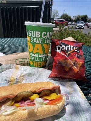 The Cold Cut Combo from Subway's deli services gives you a great energy boost!