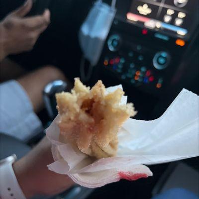 Churro filled with dulce de leche