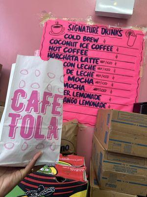 coffee menu