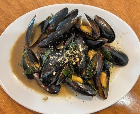 Steamed mussels appetizer