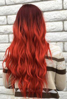 Red ombré