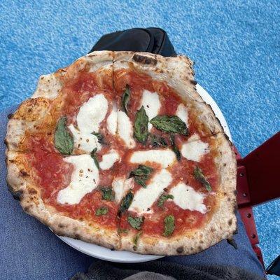 Margherita from the food truck at the Stockton Street Winter Walk, SF