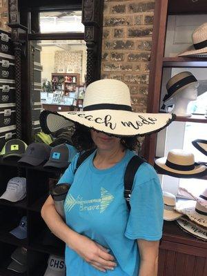 It's fun to try on hats