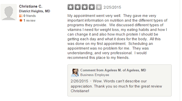 Patients Yelp review on 02/25/2015