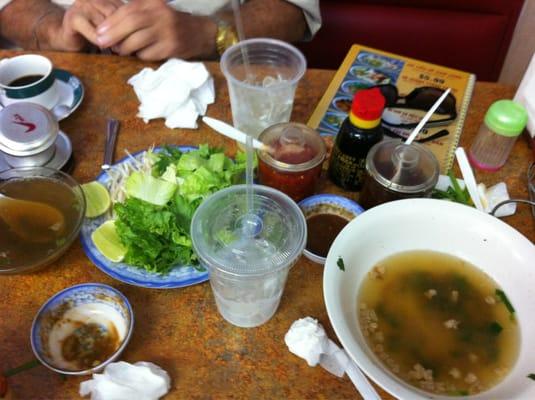 A delicious lunch with my dad and Ali!  None of us speak Vietnamese, and none of them spoke English or French, but awesome food!