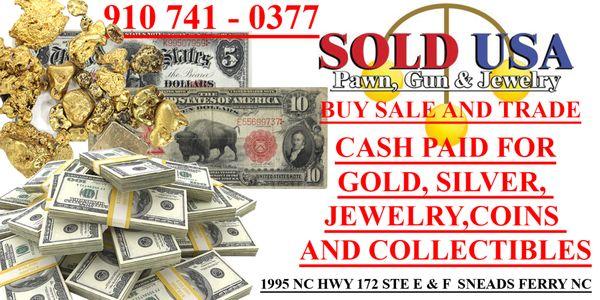 Sold USA Pawn Shop, Sneads Ferry, serving Camp Lejeune, North Carolina