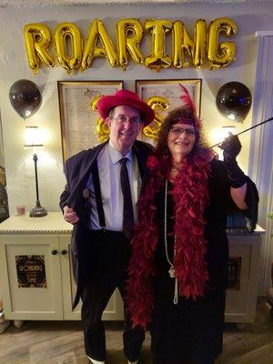 A roaring 20's gangster and his dame!