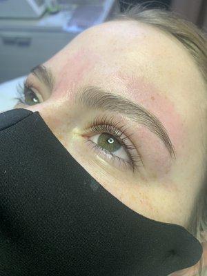 Brow wax and tint, Lash lift and tint