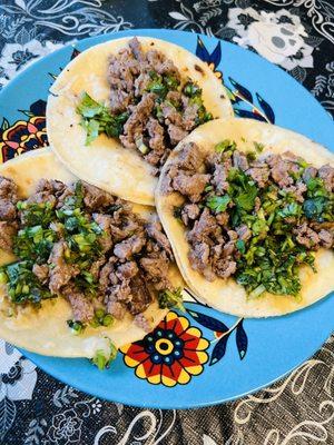 12 ticket street tacos I had to eat at home