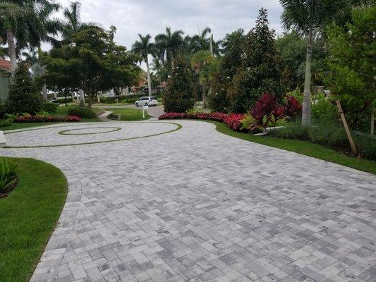 Driveway pavers we installed.