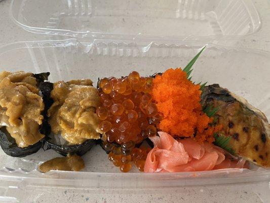 Uni, Ikura, masago, Unagi