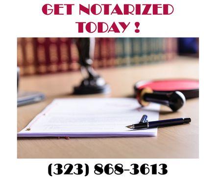 Contact our Notary Public to get your documents notarized today!!