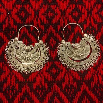 Handcrafted silver earrings from mexico