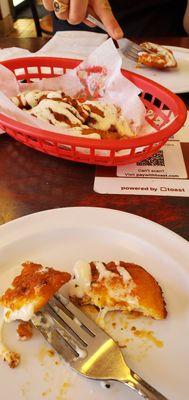 Buffalo deep fried cheese ravioli with ranch are the bomb!