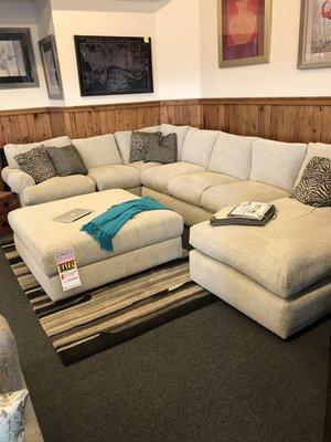 Are awesome new Stanton sectional with down filled seat cushions and backs