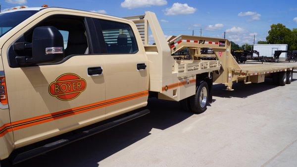 matching truck and trailer. PJ Trailer from nationwide trailers.