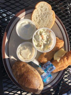 Fried cod dinner