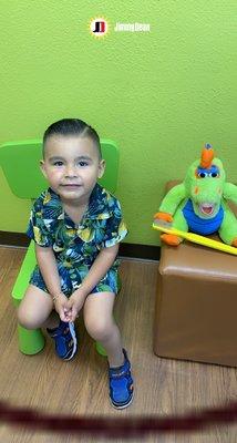 My son at he's dental check up