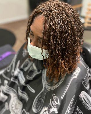 Kinky Curly custom pre-twist crochet braids