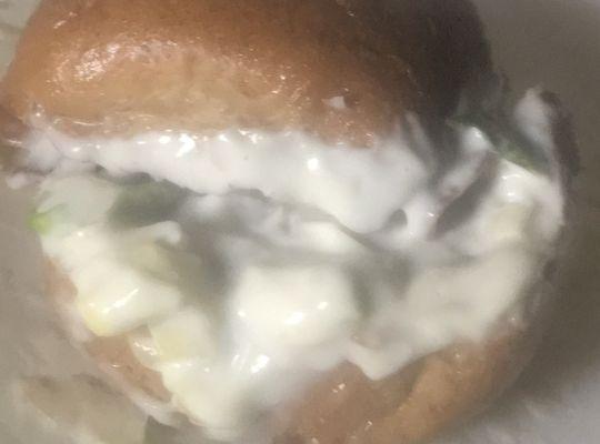 Sub saturated with Ranch dressing.  I love the pickle but they forgot it.