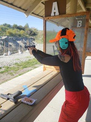 Range session for the private Intro to Gun Safety & Pistol Shooting course